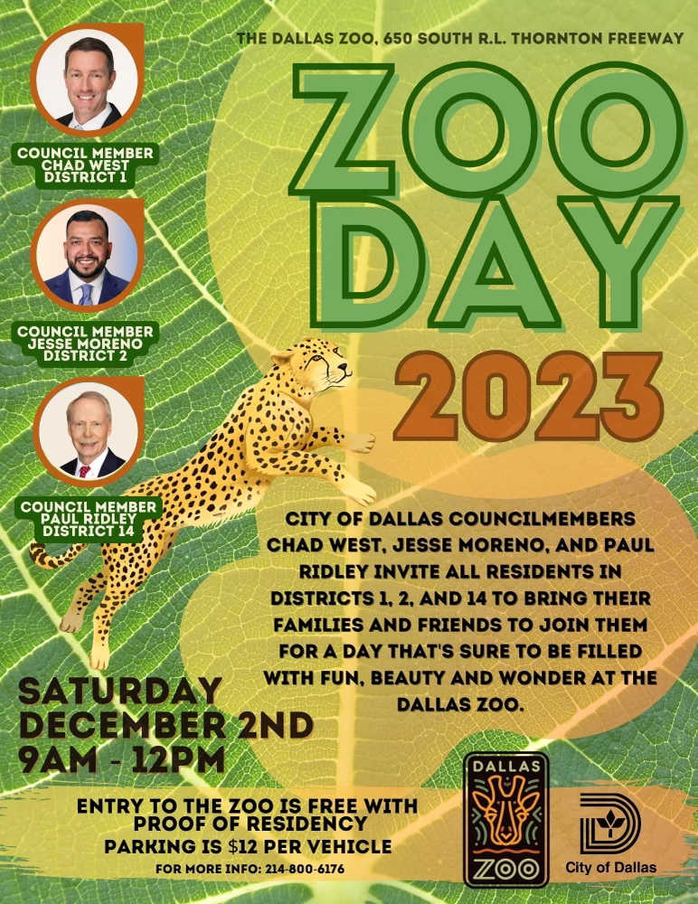 Free Zoo Day for District 14 Residents - Sat, Dec. 2nd