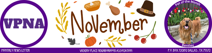 🍂November Neighborhood Newsletter🦃