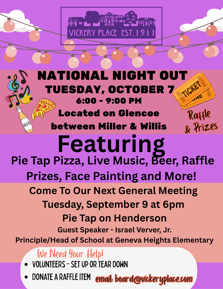General Meeting 9/9 at 6pm