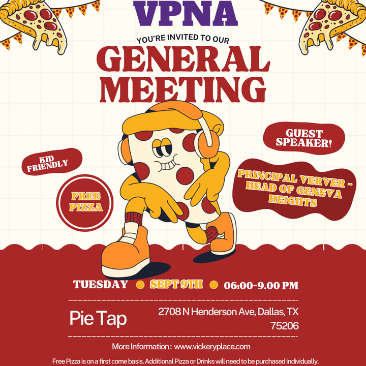 Pizza & Progress Tonight: Join us for Our General Meeting!